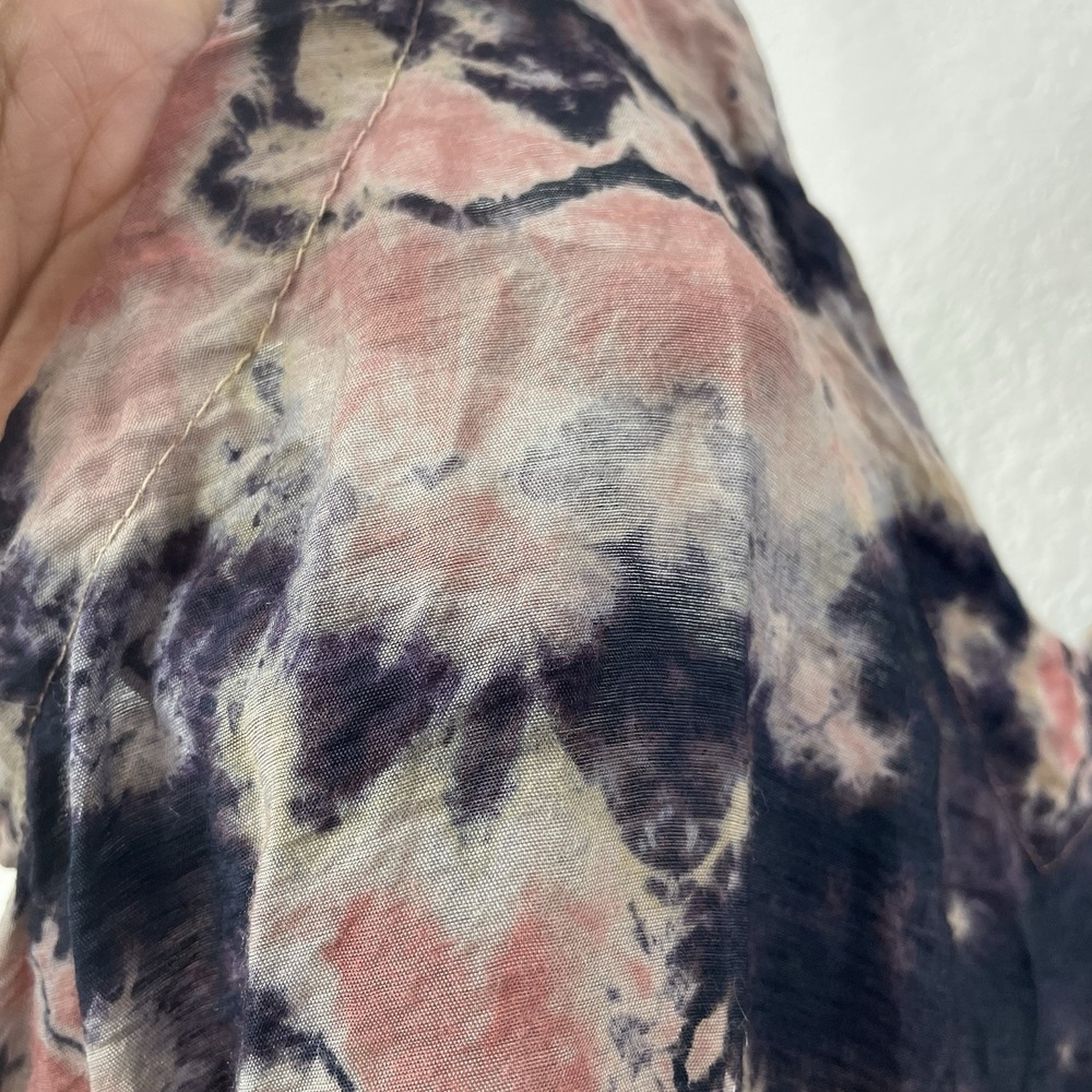 LACAUSA LA CAUSA Tie Dye Crinkle Midi Dress Sleeveless Boho Festival Beach XL - Picture 2 of 6